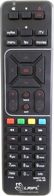 LRIPL STB REMOTE Compatible for  STB with RECORDING AIRTEL Remote Controller(Black)