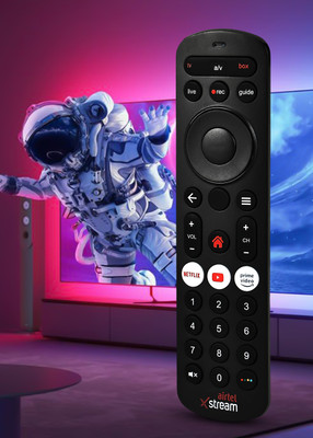 UnifieD HousE Compatible with Airtel Xstream Set Top Box Remote Without Voice Function and Google Assistant Remote Controller(Black)