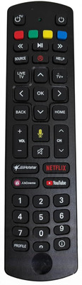 Hybite Bluetooth Remote Control Compatible for J io Settop Box with Voice Function (Please Match The Image with Your Old Remote) jio Remote Controller(Black)