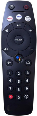 Tke tata Voice Remote for Tata Play Binge Set Top Box -key button of Netflix Prime video tata Remote Controller(Black)
