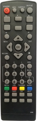 LipiWorld D100 DVB MPEG4 Remote Control Compatible For  BRDS Set Top Box Remote Controller(Black)