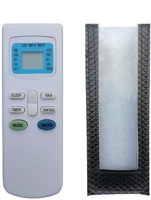 BhalTech VE-17 PU Leather Case Cover Perfect Fitting Specially Designed Fully Protective (Only Remote Cover) Pls Check Your Remote Dimensions Compatible for Godrej AC Remote Controller(White)