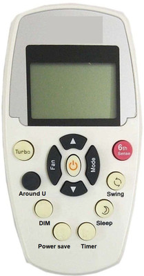 HDF Replacement Control Compatible for Whirlpool AC (110-AROUNDU) Whirlpool AC Remote Controller(White)