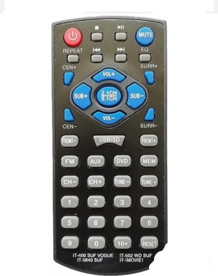 Sugnesh ®45N Tv Remote Compatible for Intex home theatre Remote Control (Exactly same Remote will Only Work) Remote Controller(Black)