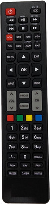 SHIELDGUARD Universal Remote Control RM-MX1138+ Compatible for LED TV Micromax Remote Controller(Black)
