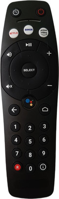 NixGlobal TA-TA BIN-ZE with Voice Control Function Remote Compatible with TATA SKY HD SET TOP BOX Remote Controller(Black)
