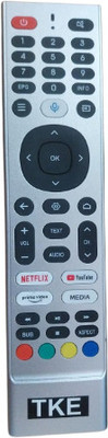 Tke  TV Remote Control [Non-Voice](5AA) E-Lista Remote Controller(Black)