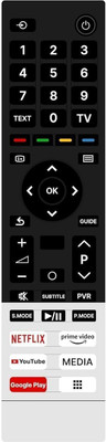 arhan Remote Compatible with Toshiba Smart Tv Remote Without Voice TOSHIBA TV REMOTE Remote Controller(Black)
