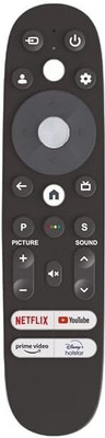 ditec Fit for 43CA 65 CA 43 Vibe 50 Vibe 55 Vibe 65 Vibe Remote (No Voice Function) Compatible with 4K Smart Led Tv with Netflix Function VU Google OS Remote Controller(Black)
