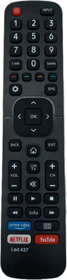 NixGlobal EN2BP27V LED437 Remote Compatible with VU / HISENSE 4K SMART LED LCD TV Remote Controller(Black)
