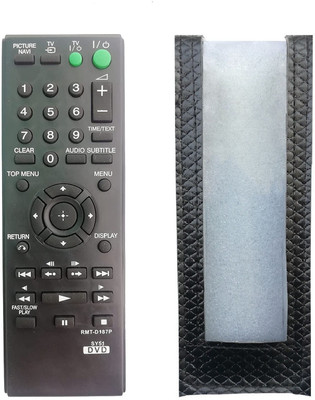 BhalTech Protective PU Leather Case Cover Remote Perfect Fitting Specially Designed (Only Remote Cover) Pls Check Your Remote Dimensions for Sony DVD RMT-D187P Remote Controller(Black)