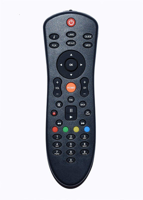 Emmar Shoppe Remote Control Compatible with All Dish TV SD/HD DTH dish Tv Remote Controller(Black)