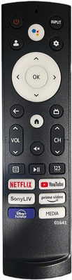 Nij 01641 LED/LCD TV Remote Control Without VOICE VU TV Remote Controller(Black)