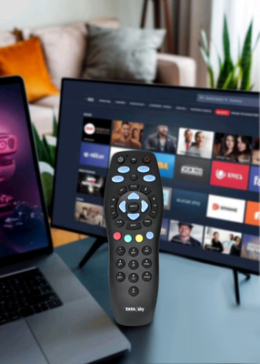 UnifieD HousE Compatible for Tata Sky Remote Original Set Top HD Tatasky Box and Suitable for SD Tata Play Setup Box Remote Control Remote Controller(Black)