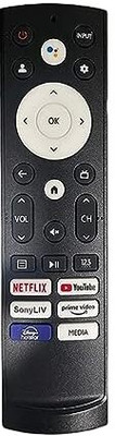 vcony Remote Control Compattible For  Highsense Smart Tv Remote Control NON VOICE VU Remote Controller(Black)