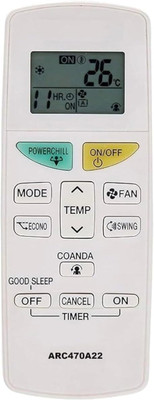 mmps AC Remote Model no. 132 Remote Compatible For  Ac With Turbo Function Daikin Remote Controller(White)