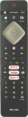 LipiWorld RM-L1660 LCD LED Smart TV Universal Remote Control Compatible For  Philips Tv Remote Controller(Black)