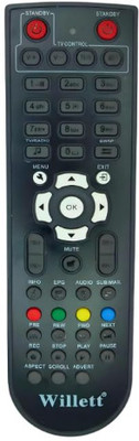 Tke  Free to AIR DVB DTH Set TOP Box Willett Remote Controller(Black)