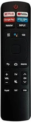 Tech Vibes VU - T.V Remote Compatible with VU 4K Smart Android HD LCD LED TV Non-Voice Function VU tv Remote Controller(Black)