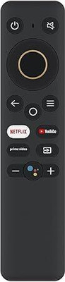 VIRERA Compatible With Real-me Smart 4K Android LED OLED QLED TV - non voice Realme Remote Controller(Black)