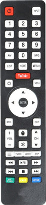 RESORB Compatible remote for TV with YouTube Hotkey button Oscar Smart LED Remote Controller(Black)