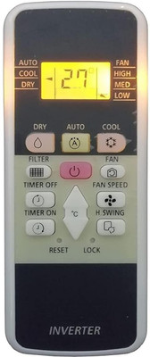 Tech Vibes Hitachi Ac Model No:- 220 AC Remote Compatible for Hitachi Inverter AC Remote 1 1.5 2 Ton Hitachi Ac Remote Controller(White)