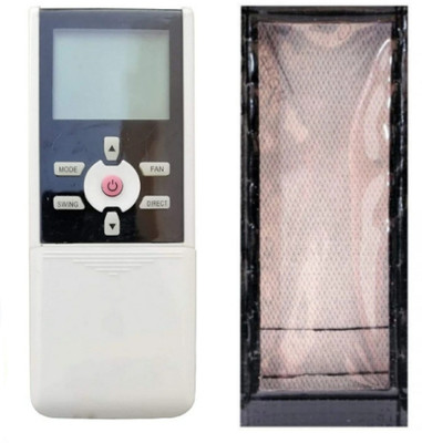 Ethex C-5 Re-55 Remote With cover (Remote+Cover) Ac Remote compatible for Videocon /Voltas Ac Remote Controller(White)