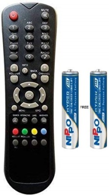 V3Deals Pro Compatible  Set-Top Box Remote | Free 2 Cell(Battery) Hathway Remote Controller(Black)