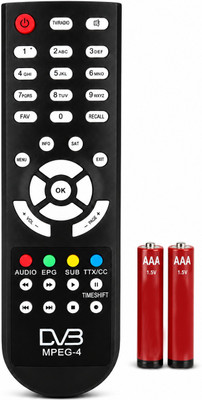 Venus Enterprises DVB MPEG4 SetTop Box Remote DD Free Dish Remote With Battery (Pack Of 1) Suitable for MPEG 4 Remote Remote Controller(Black)