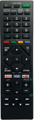 HDF Remote Control Compatible For  LCD/LED TV. RM-L1615 Sony Smart Remote Controller(Black)