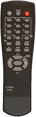 Akshita TOS0S CT-90384 TV Compatible For LED LCD TV Remote Control TOSHIBA Remote Controller(Black)
