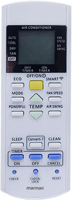 Marman Compatible with Panasonic AC Remote Original Model 29J CS/CU-SU18ZKYWT Suitable for 1 | 1.5 | 2 Ton Split Air Conditioner 7 in 1 Wi-Fi Connect Panasonic Remote Controller(White)