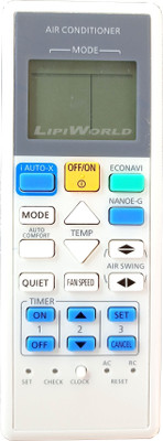 LipiWorld 157 AC Remote Control Compatible for  Panasonic AC Remote Controller(Grey/White)