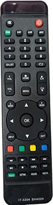 Ehop SH3204 SH4004 IT 3204 Compatible Remote Control for LED LCD TV Intex Remote Controller(Black)