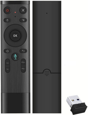 VOOCME NA Air Voice Control Fly Air Mouse for Gyro Sensing Game 2.4GHz Wireless Windows, Mac OS, Android, Linux Remote Controller(Smart Tv Remote Controller -Black)