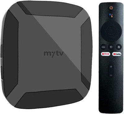 MOOZMOB Android TV Box Android TV Box 4GB RAM+32 GB ROM Built-in Chromecast Android Version 13 Smartbox Normal TVs Remote Controller(Black)