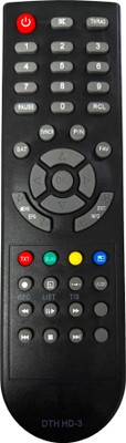 Ehop DTH Set Top Box Remote Compatible for  (Free Dish) Set Top Box Remote DVB Remote Controller(Black)
