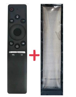 Paril (Remote+Cover) Tv Remote compatible for Samsung Smart led/lcd Tv (TvR-8 Rc) With PU Leather Protective Cover(NO Voice Command)(Same remote Only will work) Remote Controller(Black)