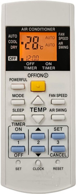 Nij AC Compatible For Panasonic Ac Remote Control *With Backlight* Generic Remote Controller(White)