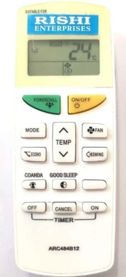 RISHI ENTERPRISES THIS REMOTE IS COMPATIBLE FOR  AC REMOTE (13-2DR) DAIKIN Remote Controller(White)