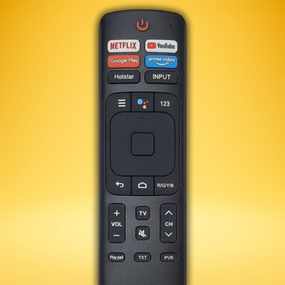 Gezok VU/GZ-12 Smart LED/LCD TV Remote Control, Compatible for Vu, Vu Tv, WIthout Voice Function, TV Remote Controller(Black)