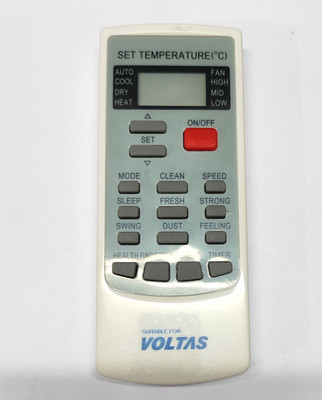 Harsh Enterprises VOLTAS big red button Voltas AC-45 Split AC remote control FREE Battery VOLTAS split AC Remote Controller(White)