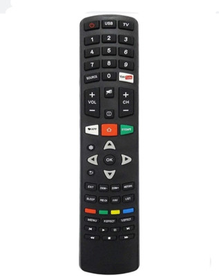 Sugnesh ®44 N TV REMOTE Compatible for Intex Smart TV LCD/LED Remote Control (Macthing with Old Remote,same Remote will Only work) Remote Controller(Black)