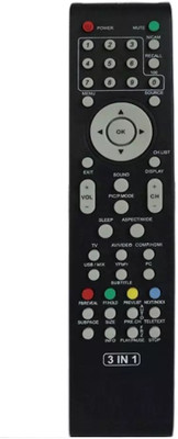 HDF Compatible for Haier LCD LED TV Remote (HR-3in1) Haier LCD LED TV Remote Remote Controller(Black)