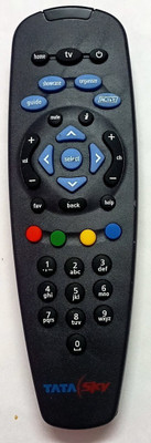 RE TATA SKY D2H REGULAR REMOTE Tata sky set up box Remote Controller(Black)