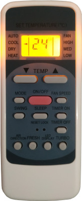 LipiWorld 12 AC Remote Control With Display Light Backlight Compatible For  Bluestar AC Remote Controller(Grey)