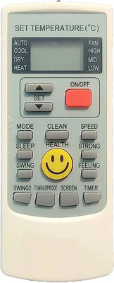 RESORB RE 45A Air Conditioner remote AC Remote Control for 1 1.5 2 ton Split or Window Compatible for Voltas Air Conditioner Remote Controller(White)