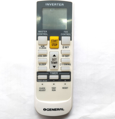 Harsh Enterprises Compatible for O General Inverter Split/window AC remote control Inverter AC Remote control with AAA Battery Free O General Remote Controller(White)