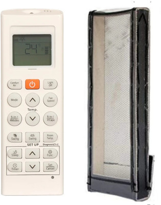 Ethex C-12 Re-36J Remote With cover Ac Remote compatible for LG Ac Remote Control (5 in 1 Button) Remote Controller(White)