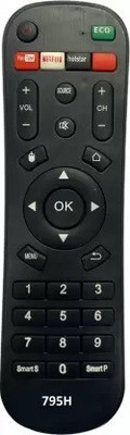 HDF Remote Control Pairing Compatible for Hom Smart TV - 795H Hom LED LCD TV, Nacson TV Remote Controller(Black)